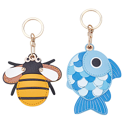 (52) Непрозрачная лаванда 2шт. 2 варианты, защитные чехлы из искусственной кожи от потери, для трекера, брелок доступа к двери, с брелком из сплава, разноцветные, 124.5~150 мм, 1 шт / стиль