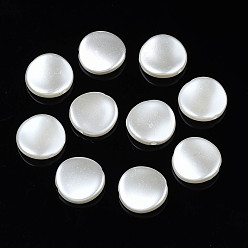 Coquillage De Mer Perles de nacre en plastique ABS, plat rond, couleur de coquillage, 15x3.5mm, Trou: 1.6mm, environ800 pcs / 500 g