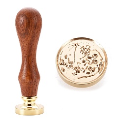 Map Brass Wax Sealing Stamp, with Rosewood Handle for Post Decoration DIY Card Making, Map Pattern, 89.5x25.5mm