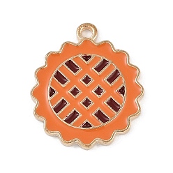 Цветок Подвески из сплава с эмалью на тему Дня благодарения, золотые, цветок, 24x20.5x1.5 мм, отверстие : 2 мм