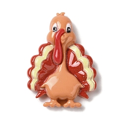 Peacock Кабошоны из непрозрачной смолы с изображением мультяшного племени, павлин, 32x23x6 мм