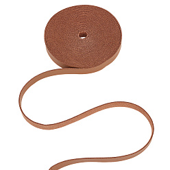 Camello Cordón de cuero plana de la PU, cable de la joyería de cuero, material de toma de bricolaje joyas, camello, 12 mm