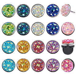 (52) Непрозрачная лаванда 40 шт. 10 броши из смолы в стиле, с железными контактами, разноцветные, 13 мм