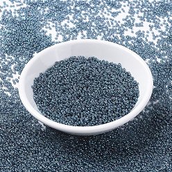 (RR314) Montana Blue Gold Luster MIYUKI Round Rocailles Beads, Japanese Seed Beads, (RR314) Montana Blue Gold Luster, 11/0, 2x1.3mm, Hole: 0.8mm, about 1100pcs/bottle, 10g/bottle