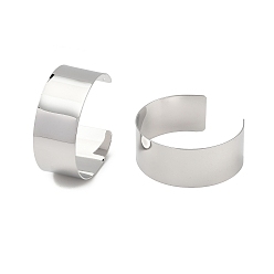 Платина Латунные простые широкие браслеты-манжеты, долговечный, без свинца и без кадмия, платина, внутренний диаметр: 2-3/8 дюйм (6 см)