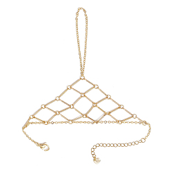 Золотой Латунные кабельные цепи кольца браслеты для женщин, с сердцем 201 подвески из нержавеющей стали и латунные соединительные подвески, золотые, 6-3/8 дюйм (16.1 см)