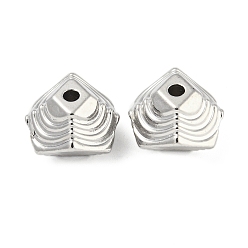 Polygon CCB пластиковые шарики, платина, многоугольник, 17.5x15.5x10.5 мм, отверстие : 2.7 мм