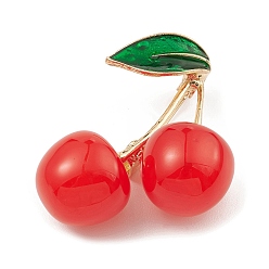 Оранжево-Красный Булавка для броши из сплава эмали, cmолой, вишня, оранжево-красный, 38.3x37.5x17 мм