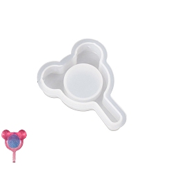 Медведь DIY силиконовые формы кулон, формы для литья смолы, белые, медведь, 55x40x11 мм