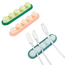 (52) Непрозрачная лаванда 6шт 3цвета клейкий силиконовый шнур органайзер, держатель кабеля, крючки вешалки, овальные, для столешницы, стена, разноцветные, 81x21x15 мм, 2 шт / цвет
