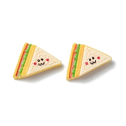 Food Непрозрачные кабошоны из смолы, имитация еды, сэндвич, 8x11.5x3.5 мм