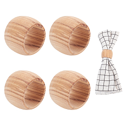 Цвет Древесины Деревянные кольца для салфеток, держатель для салфеток, ресторанные повседневные аксессуары, колонка, деревесиные, 44.5x30.5 мм