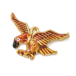 Eagle 304 нержавеющей стальной эмали подвески, ионное покрытие (ip), реальный 18 k позолоченный, прелести орла, 16.5x29x4.5 мм, отверстие : 1.5 мм