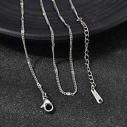 Нержавеющая Сталь Цвет 12шт. 1.8мм 304 Текстурированные витые цепочки из нержавеющей стали для мужчин и женщин, без потускнения, цвет нержавеющей стали, 17.72 дюйм (45 см), шириной 1.8 мм , 50 удлинительная цепь мм