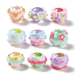 (52) Непрозрачная лаванда Непрозрачные акриловые бусины, бусины ручной работы, с эмалью, разноцветные, 14~15x18~20x18~20 мм, отверстие : 2~3 мм