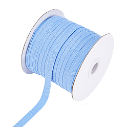 Светло-Голубой Хлопчатобумажные ленты из твила, елочка ленты, для шитья, Небесно-голубой, 3/8 дюйм (10 мм) x 0.84 мм, о 80yards / рулон (73.15 м / рулон)
