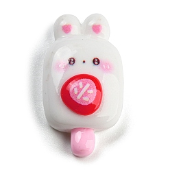 Ice Cream Кабошоны из непрозрачной смолы на тему кролика, красные, мороженое, 29x15.5x8.5 мм