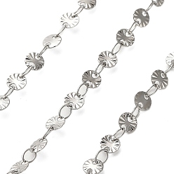 Нержавеющая Сталь Цвет 304 из нержавеющей стали цепи связи цветок, цвет нержавеющей стали, 4x2.5x0.2 мм