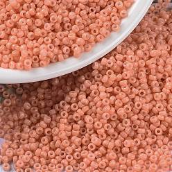 (RR4462) Duracoat Dyed Opaque Dark Salmon MIYUKI Round Rocailles Beads, Japanese Seed Beads, (RR4462) Duracoat Dyed Opaque Dark Salmon, 15/0, 1.5mm, Hole: 0.7mm, about 5555pcs/bottle, 10g/bottle