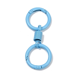 Темно-Голубой Застежки из сплава с пружинным затвором, с весенними находками, глубокое синее небо, 76.5 мм