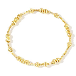 Doré  Bracelets extensibles ronds en laiton de style bohème, or, 6.89 pouce (17.5 cm)