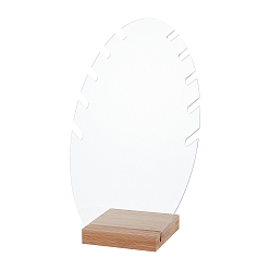 Античный Белый Колье из дерева и акрила displsys, овальные, прозрачные, 27x16 см