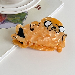 Оранжевый Заколки для волос в форме когтей из ацетата целлюлозы, морской лев, оранжевые, 98x55 мм