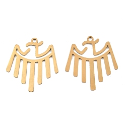 Золотой 201 подвески из нержавеющей стали, амулеты птиц, золотые, 21.5x20x1 мм, отверстие : 1.4~1.5 мм