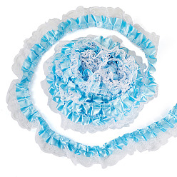 Deep Sky Blue 12.5 Yards Polyester Ribbon, for Clothes Accessories, Deep Sky Blue, 1-7/8 inch(47mm)