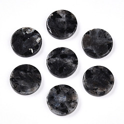 Larvikite Кабошоны из натурального ларвикита, плоско-круглые, 15x3 мм