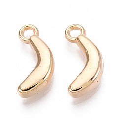 Light Gold Пластмассовые подвески ccb, банан, золотой свет, 20x9x5 мм, отверстие : 2.5 мм