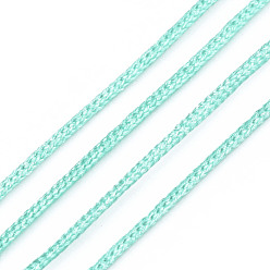 Aquamarine Nylon Thread, Chinese Knotting Cord, Aquamarine, 0.8mm, about 109.36 yards(100m)/roll