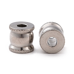 Нержавеющая Сталь Цвет Устойчивы к потускнению 201 бусины из нержавеющей стали, колонка, цвет нержавеющей стали, 10x10 мм, отверстие : 4 мм