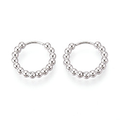 Нержавеющая Сталь Цвет 304 серьги из нержавеющей стали для женщин, кольцо, цвет нержавеющей стали, 15x2.5 мм