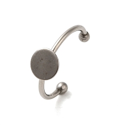 Нержавеющая Сталь Цвет Устойчив к потускнению 304 настройки колец из нержавеющей стали, с 201 лотком из нержавеющей стали, цвет нержавеющей стали, лоток : 8 мм, регулируемый