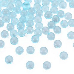 Светло-Голубой Прозрачные акриловые бусины, без отверстия , круглые, Небесно-голубой, 3.5 мм, Около 17000 шт / 500 г