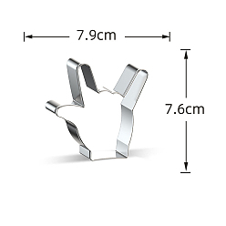 Autres Emporte-pièces en acier inoxydable anti-ternissement, moules à biscuits, outil de cuisson de biscuits bricolage pour la saint valentin, je t'aime, 76x79x25mm