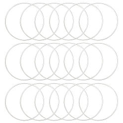 Посеребрённый 20 латунные соединительные кольца шт., долговечный, круглые кольца, 925 серебро покрытием, 40x1 мм, внутренний диаметр: 38 мм