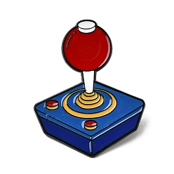 Темно-Синий Эмалированные значки на тему игр, Черные металлические застежки для значков на лацкан для рюкзака или одежды, игровой джойстик, темно-синий, 36x29 мм