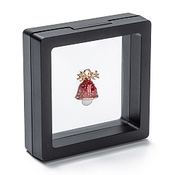 Черный Квадратный прозрачный полиэтиленовый тонкопленочный подвесной дисплей для ювелирных изделий, для колье, браслета, серьги, хранения, чёрные, 7x7x2 см