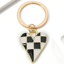 Черный Брелки из сплава эмали, украшения для сумок и кошельков, сердце, чёрные, 6.5x3 см