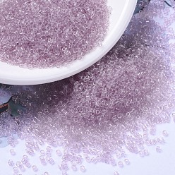 (DB1402) Прозрачный Бледно-розовый Бусины miyuki delica, цилиндр, японский бисер, 11/0, (дБ 1402) прозрачная бледная роза, 1.3x1.6 мм, отверстия: 0.8 мм, около 10000 шт / мешок, 50 г / мешок