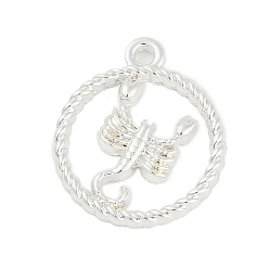 Скорпион Подвески из сплава «двенадцать созвездий», Скорпион, 22.5x19x2.5 мм, отверстие : 1.8 мм