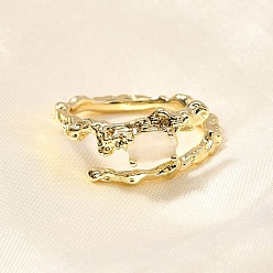 Кукурузный Шелк Овальные латунные манжеты-кольца кошачий глаз для женщин, без кадмия и без свинца, прочное покрытие, реальный 18 k позолоченный, цвет колоса кукурузы, 8.5 мм, размер США 7 1/4 (17.5 мм)