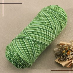 Зеленый лайм 5-слойная пряжа из молочного хлопка и акрилового волокна, для ткачества, вязание крючком, сегмент окрашенный, зеленый лайм, 2.5 мм