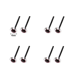 Прозрачный Прозрачная пластиковая кукла игла для валяния глаз, изготовление кукол, прозрачные, 4 мм, 200 пар / мешок