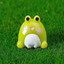 Лягушка Милые фигурки животных из смолы, микропейзаж украшение домашнего рабочего стола, лягушка, 20x20 мм