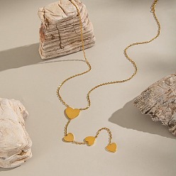 Настоящее золото 18K 304 Цепочка в форме сердца из нержавеющей стали и ожерелья для женщин, без кадмия, без никеля и без свинца, ионное покрытие (ip), реальный 18 k позолоченный, 15.28 дюйм (38.8 см)