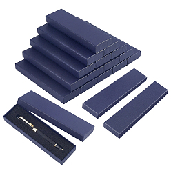 Midnight Blue Cardboard Pen Cases, with Sponge, Fourtain Pen Box, Office & School Supplies, Rectangle, Midnight Blue, 180x51x24mm