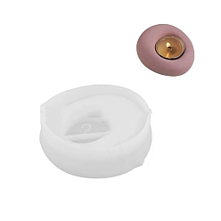 Белый Силиконовые формы для свечей своими руками, пищевой силикон, изготовление украшений, для изготовления свечей, плоско-круглые, белые, 86x37 мм